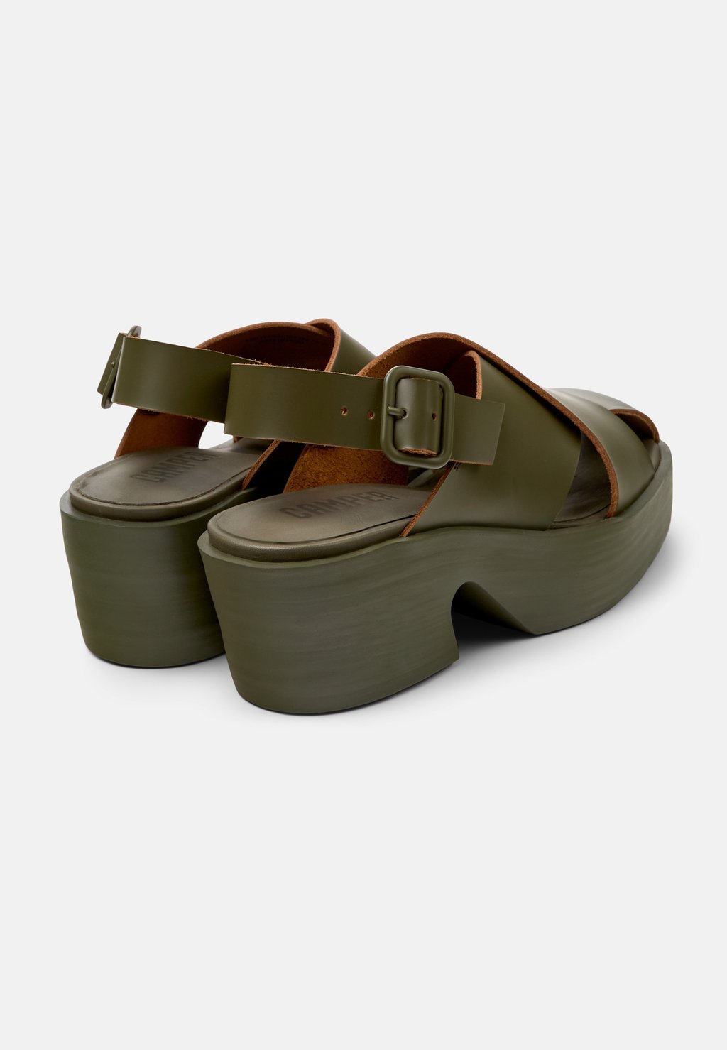 Босоножки на платформе Camper, зеленый — фото 4
