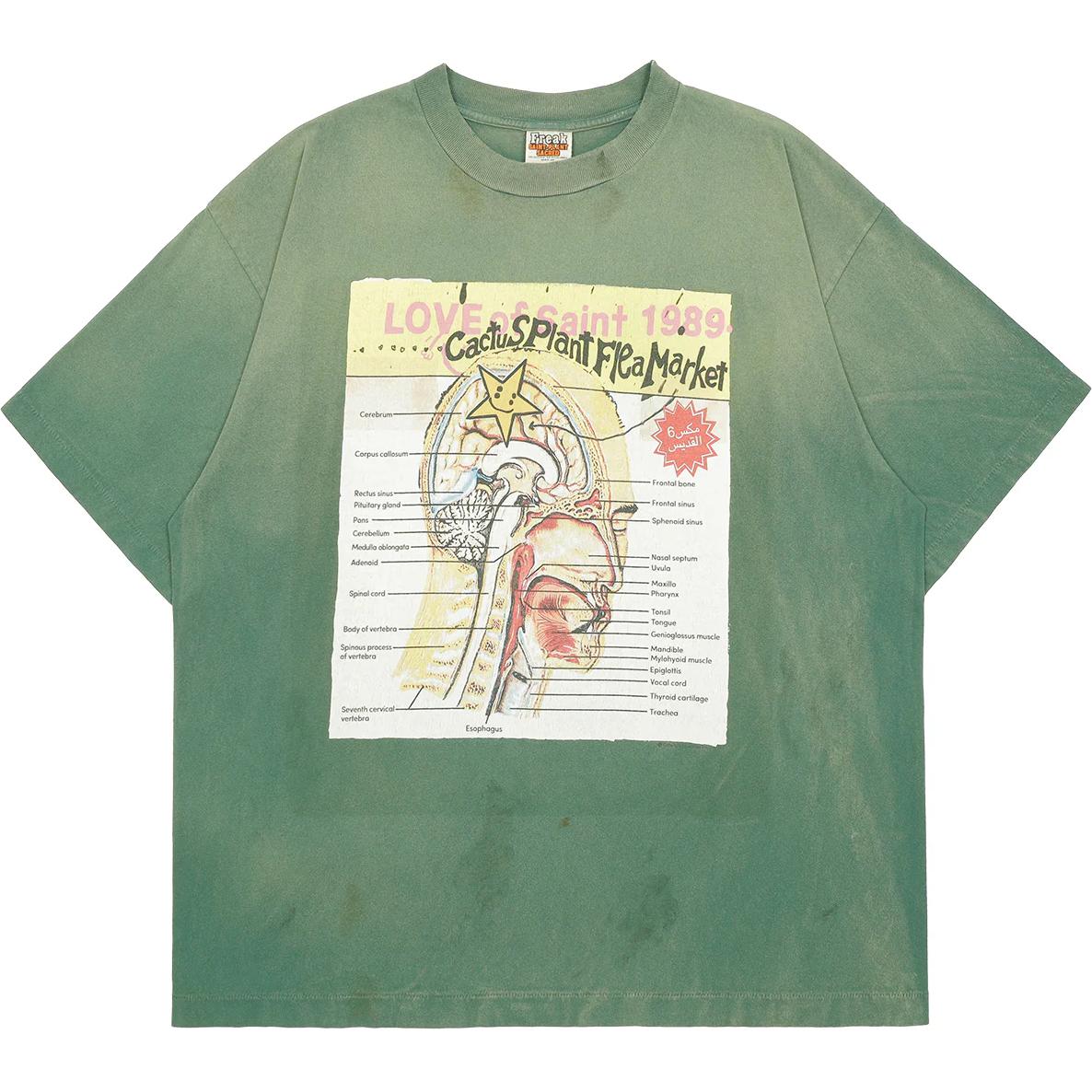 

Футболка Saint Michael X Cactus Plant Flea Market Love Of Snt SAINT Mxxxxxx, зеленый