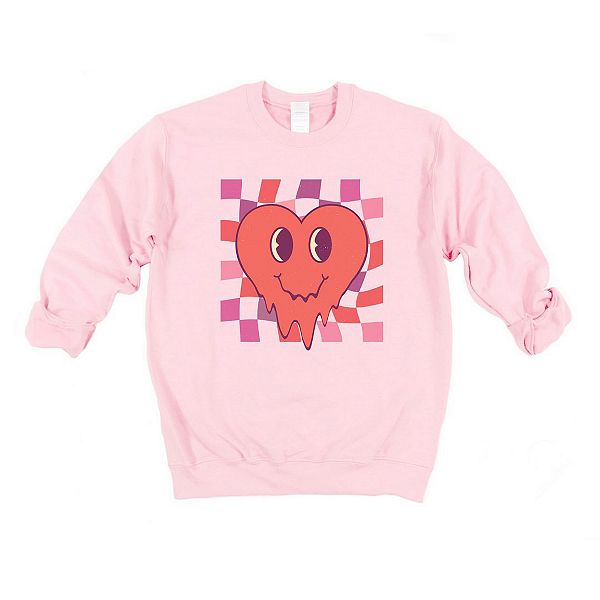 

Свитшот в клетку с принтом "тающее сердце" Simply Sage Market, Light Pink, Зеленый, Свитшот в клетку с принтом "тающее сердце" Simply Sage Market, Light Pink