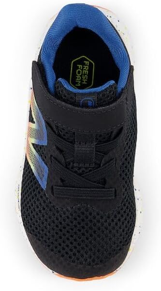 Кроссовки для бега New Balance Girls' Fresh Foam Arishi V4, черный/оранжевый/голубой — фото 4