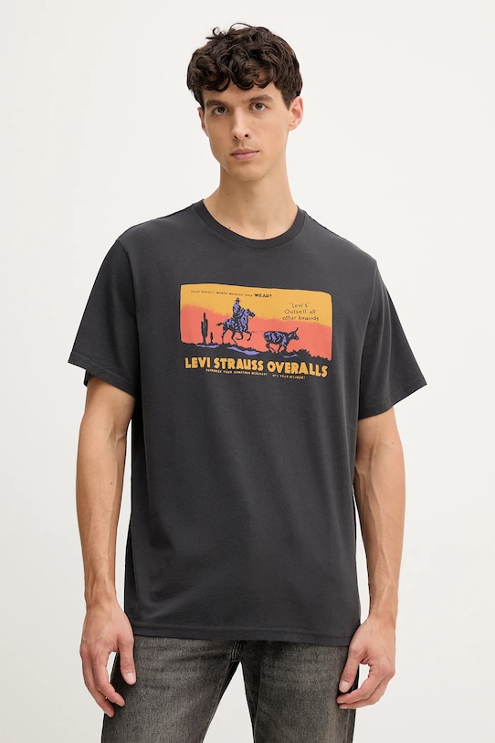 

Хлопковая футболка Levi'S, серый