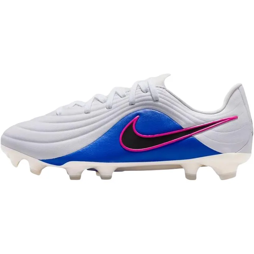 Nike Детские футбольные бутсы Tiempo Maestro из синтетической кожи, низкие, бело-синие