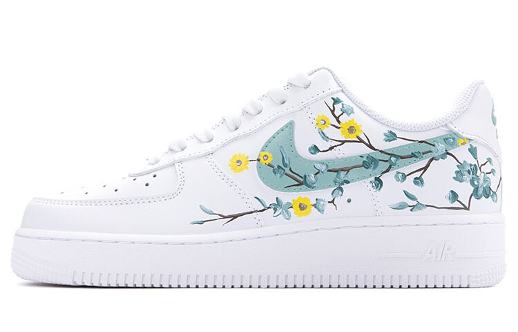

Кроссовки Nike Air Force 1 Skateboard Shoes Men Low-Top White/Green, Зеленый, Кроссовки Nike Air Force 1 Skateboard Shoes Men Low-Top White/Green