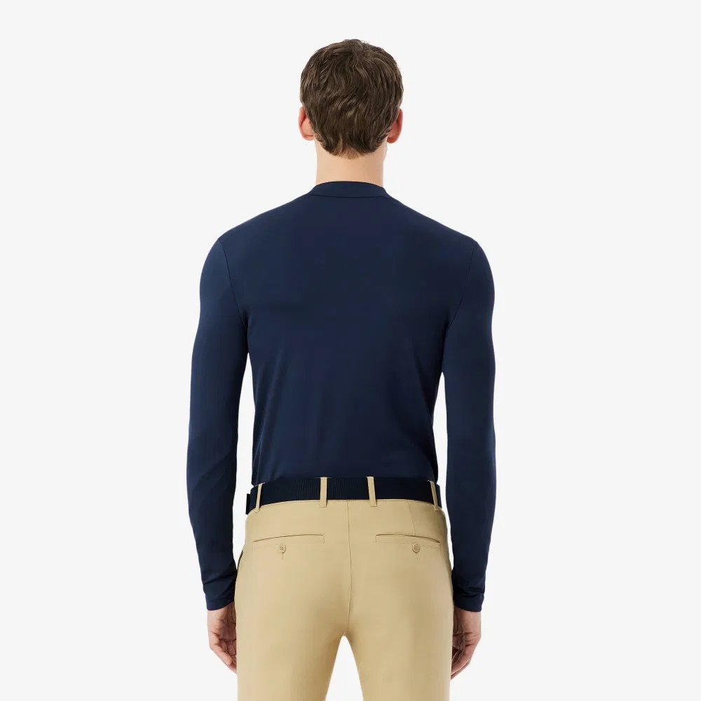 Мужской базовый гольф для гольфа тёмно-синего цвета от Lacoste — фото 3