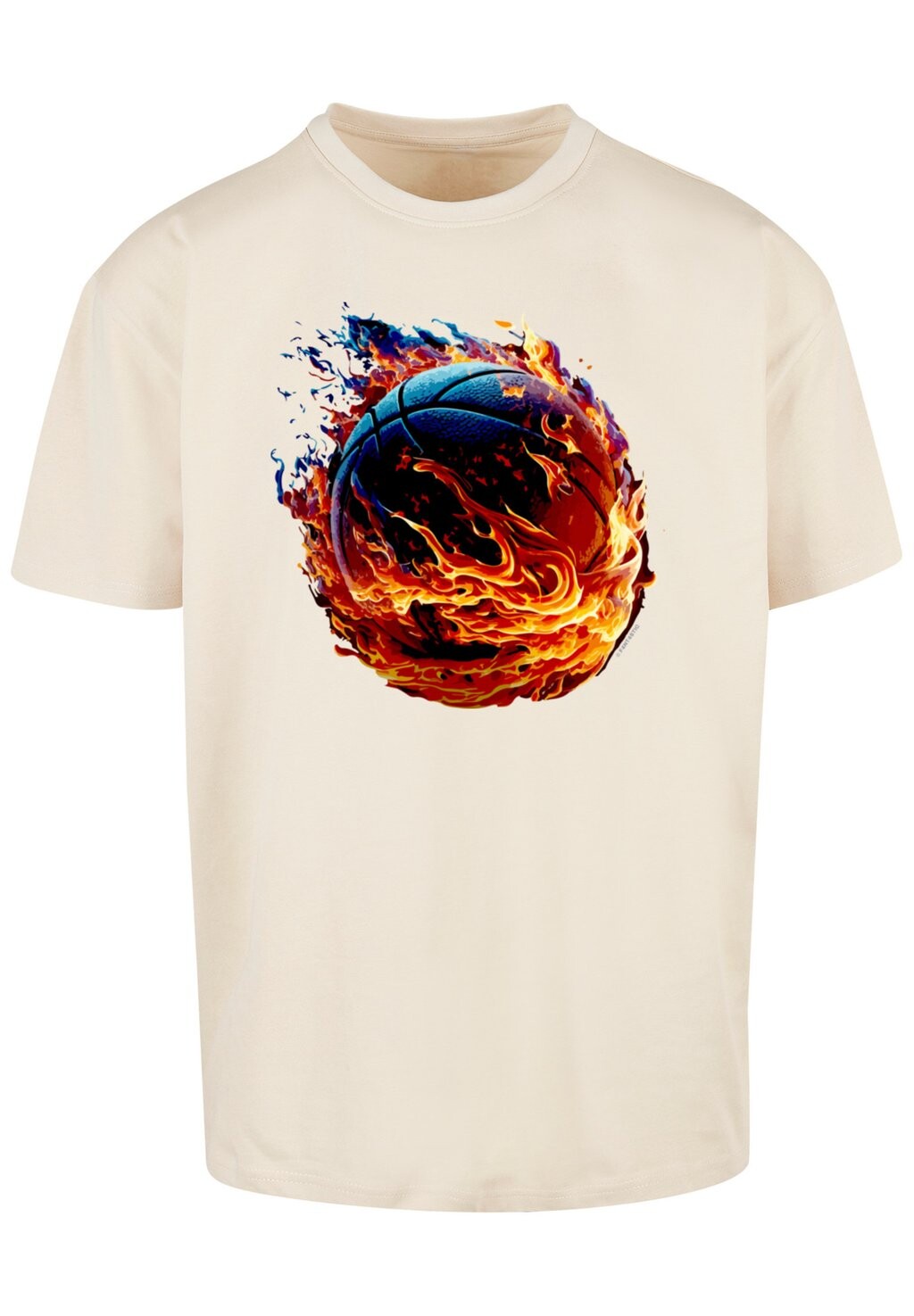 

Футболка с принтом BASKETBALL ON FIRE F4NT4STIC, песочный