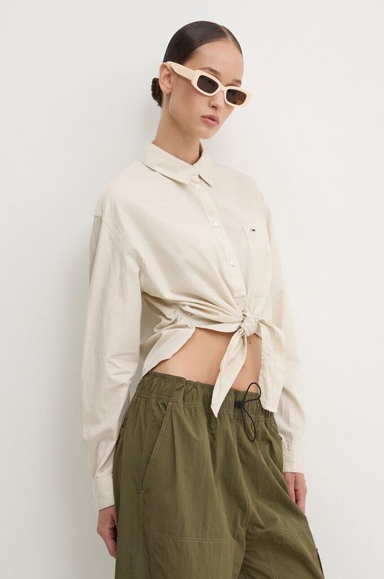 

Рубашка Tommy Jeans, бежевый