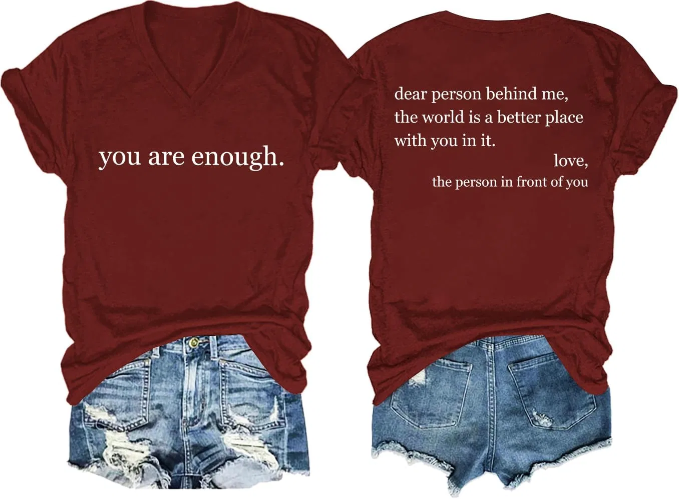 Футболка Generic You are Enough, футболка The Person in Front of You, футболка Dear Person Behind Me, футболка унисекс