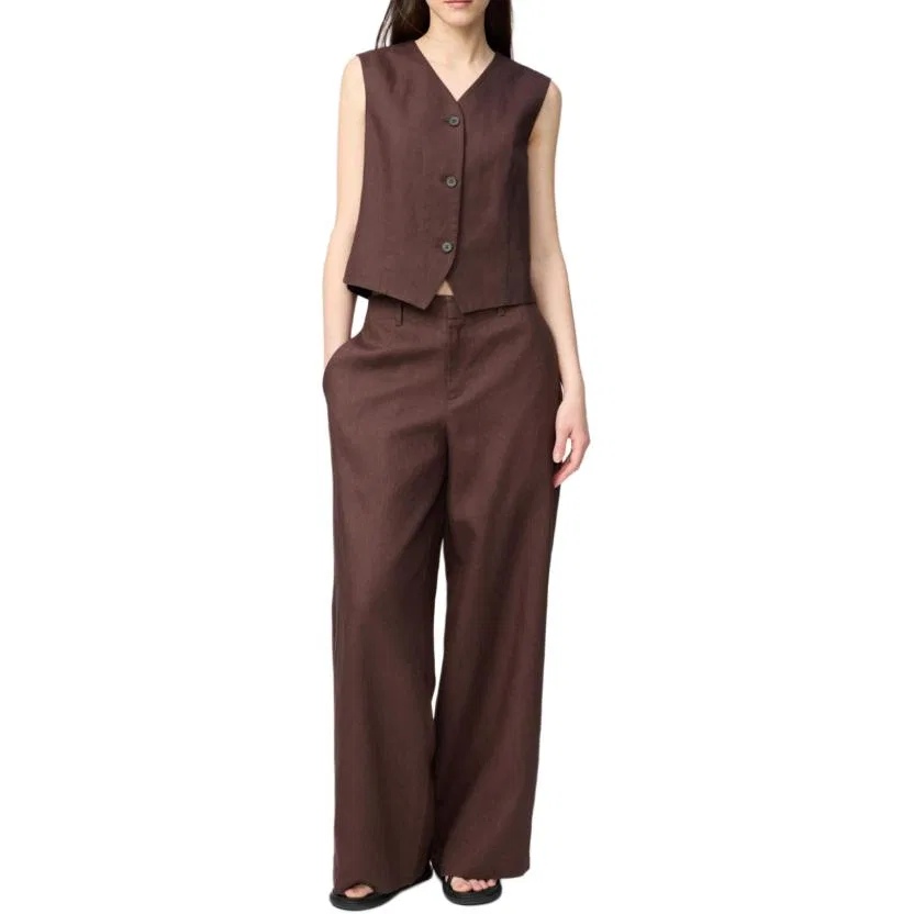 Брюки повседневные x Clare Waight Keller C Collection SS26 для женщин UNIQLO, Brown — фото 4