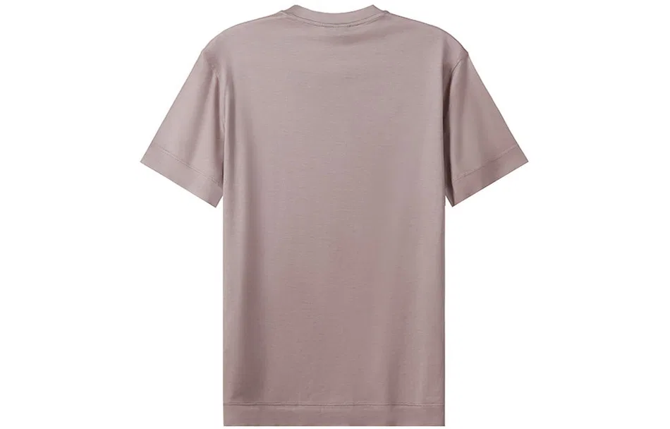 Футболка мужская серая с розовым, crew neck, moderate straight fit EMPORIO ARMANI, Gray Pink — фото 3