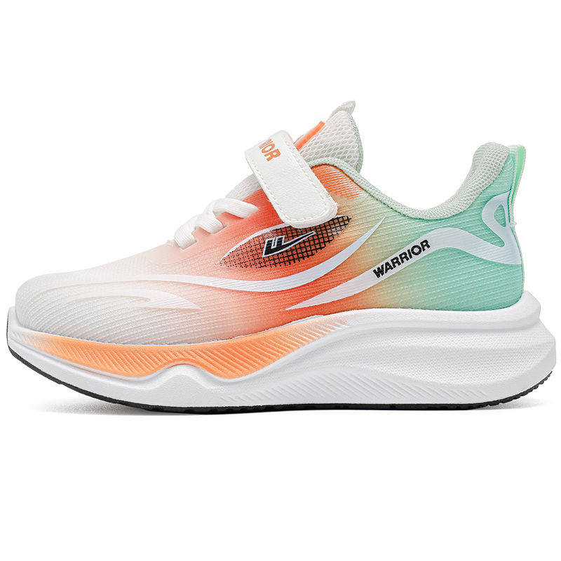 

Кроссовки детские противоскользящие детские WARRIOR, оранжевый/зеленый/белый