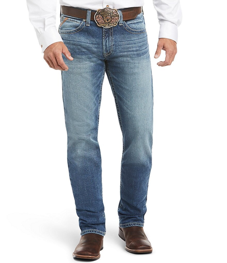 

Ariat Big & Tall M4 Эластичные штабелируемые прямые джинсы M4 с низкой посадкой, синий