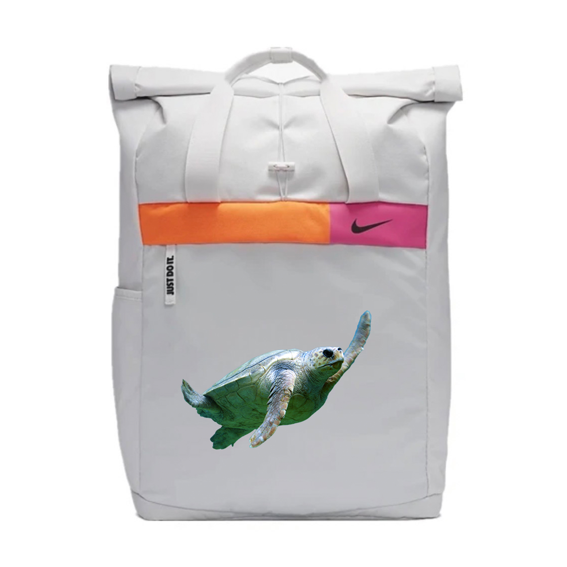 

Nike Тканевый рюкзак маленький динозавр унисекс светло-серебристый серый, Turtle