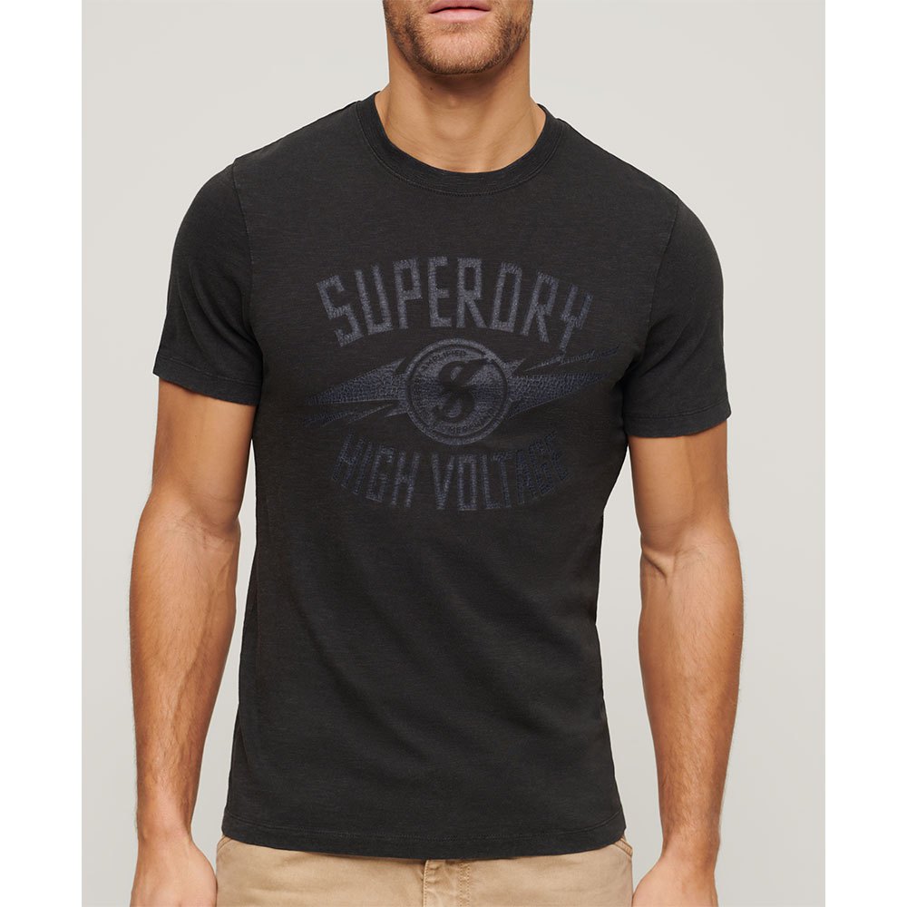 

Футболка с коротким рукавом Superdry Retro Rocker Graphic, черный