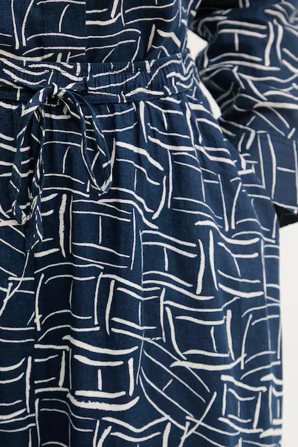 Юбка миди льняная Spódnica lniana Tommy Hilfiger, синий — фото 4