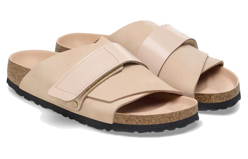 Кожаные сандалии Kyoto от Birkenstock, бежево-розовые — фото 3