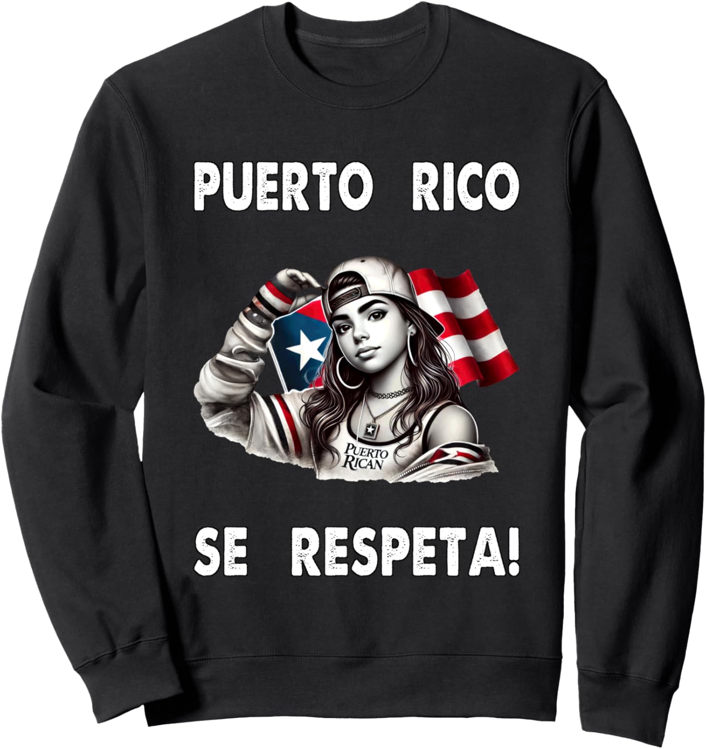 

Толстовка с флагом подросткового протеста Пуэрто-Рико Cerespeta Boricua Puerto Rico Se Respeta Collection, More Here, черный