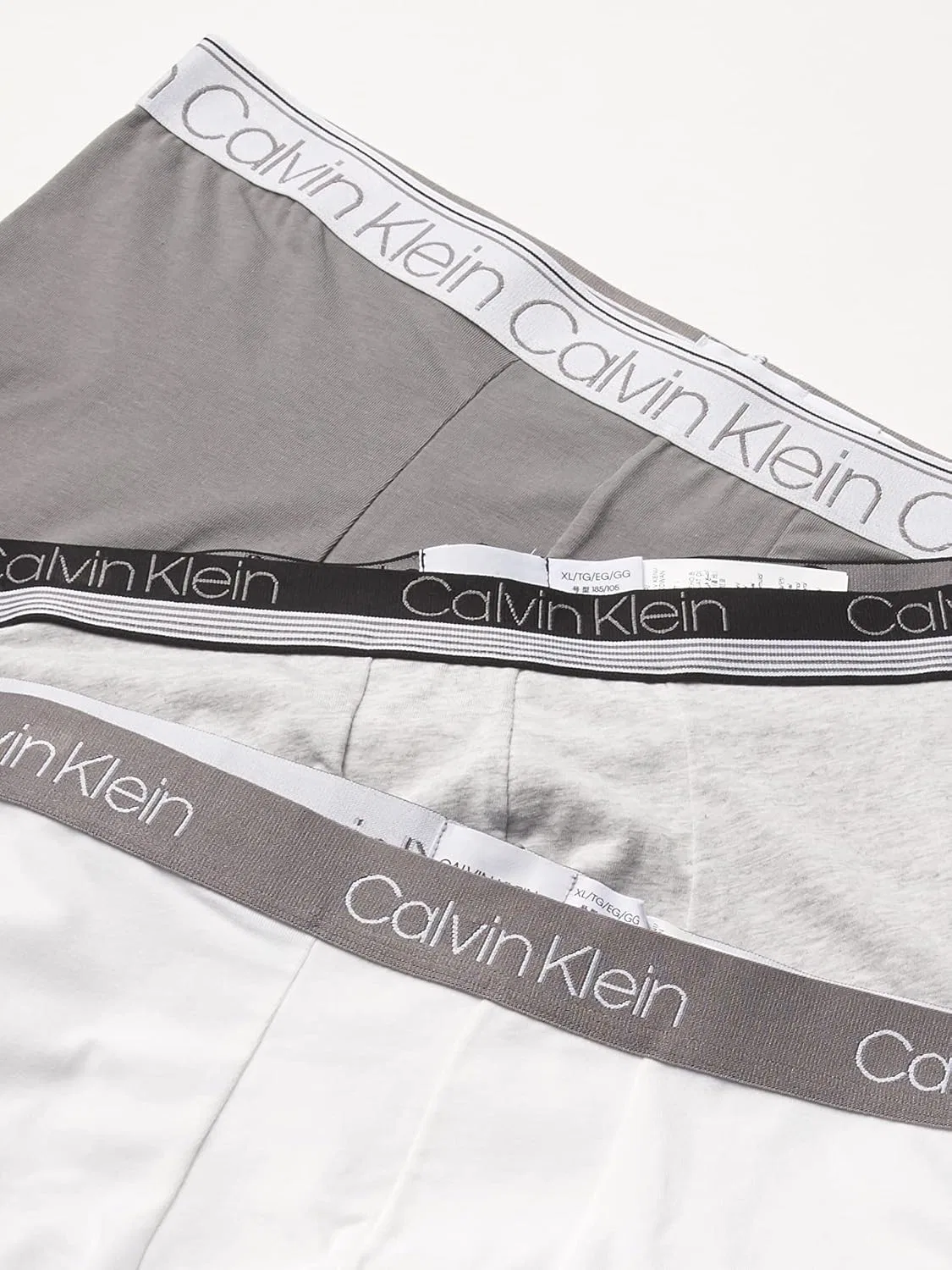 Боксеры Calvin Klein, серый, белый, светло-серый — фото 3