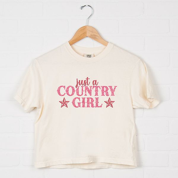 

Футболка с принтом Just a country girl stars glitter/puff print Simply Sage Market, Ivory, Зеленый, Футболка с принтом Just a country girl stars glitter/puff print Simply Sage Market, Ivory