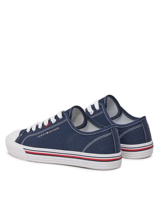 Тканевые кроссовки Low Cut Lace Up Sneaker T3X9-33324-0890 Tommy Hilfiger, темно-синий — фото 3