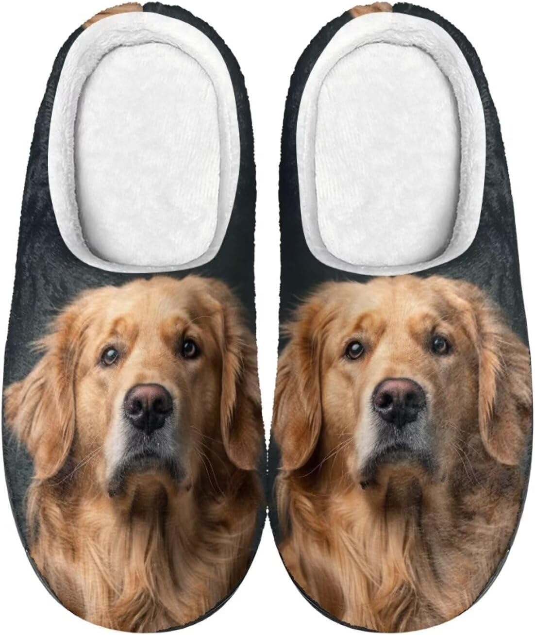 

Домашние тапочки DISNIMO для мужчин, для использования в помещении и на улице, с противоскользящей подошвой, легкие, A Golden Retriever