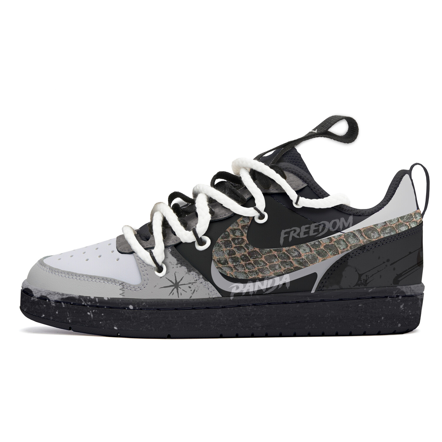 

Кроссовки Nike Court Borough Skateboarding Shoes Women's Low-top Black/grey, черный/серый