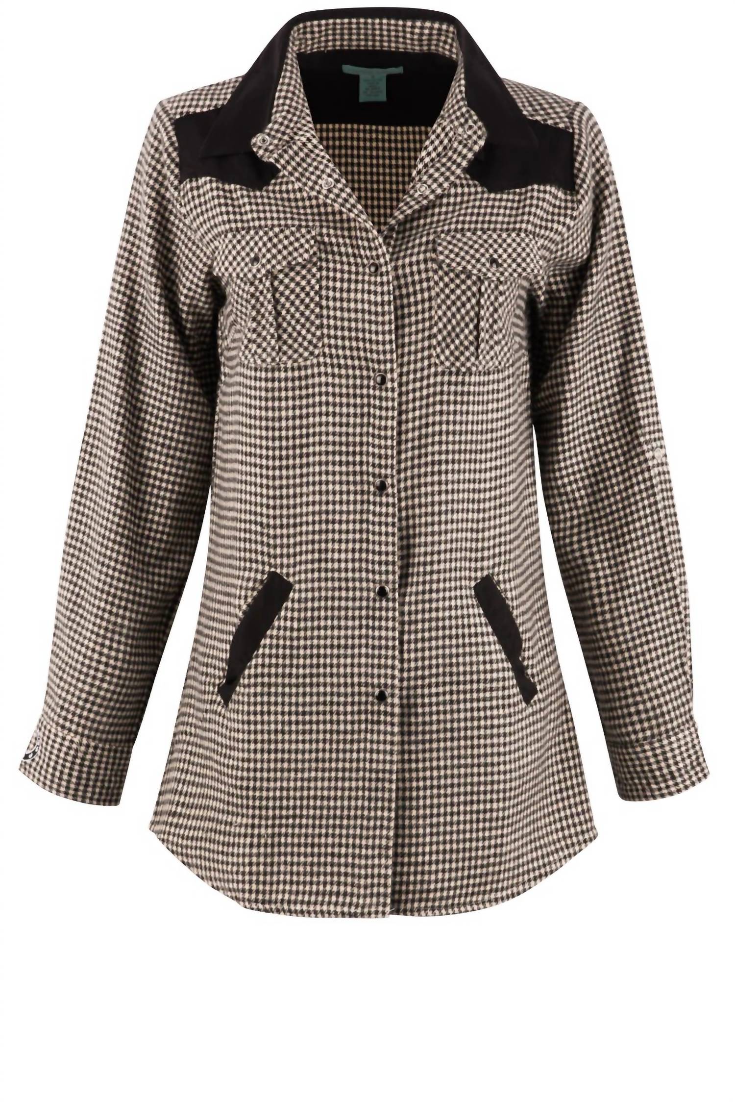 

Женская рубашка в черную гусиную лапку TASHA POLIZZI