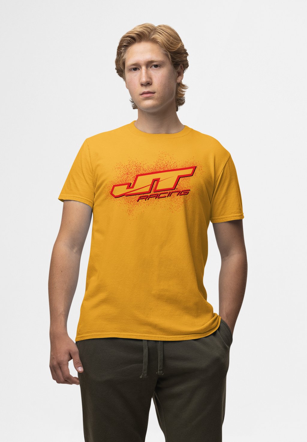 

Футболка с принтом JT RACING SPLATTER LOGO Henry Tiger, горчично-желтый