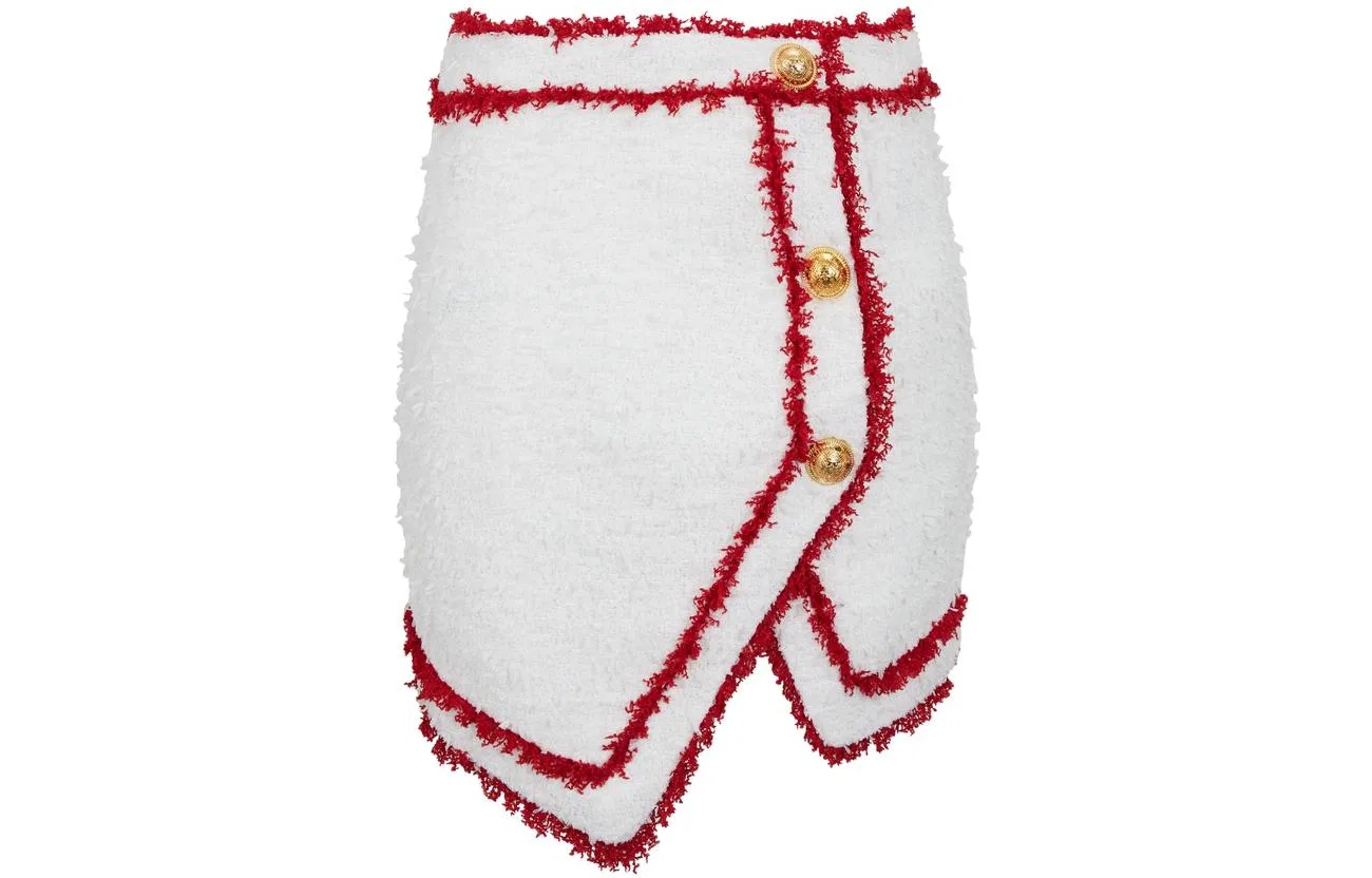 Твидовая мини-юбка BALMAIN, White