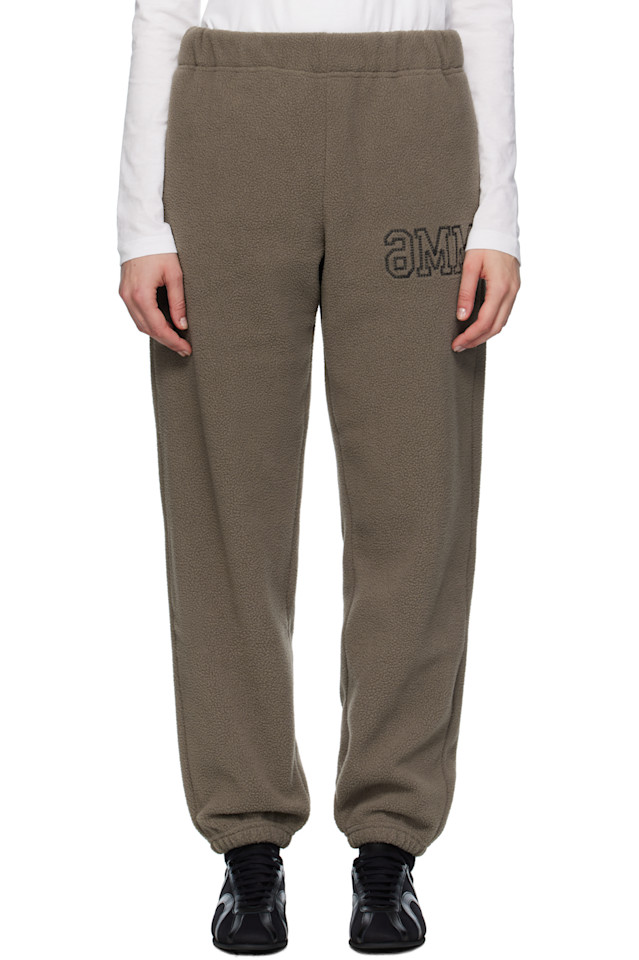 

Флисовые спортивные штаны Mm6 Maison Margiela, цвет taupe