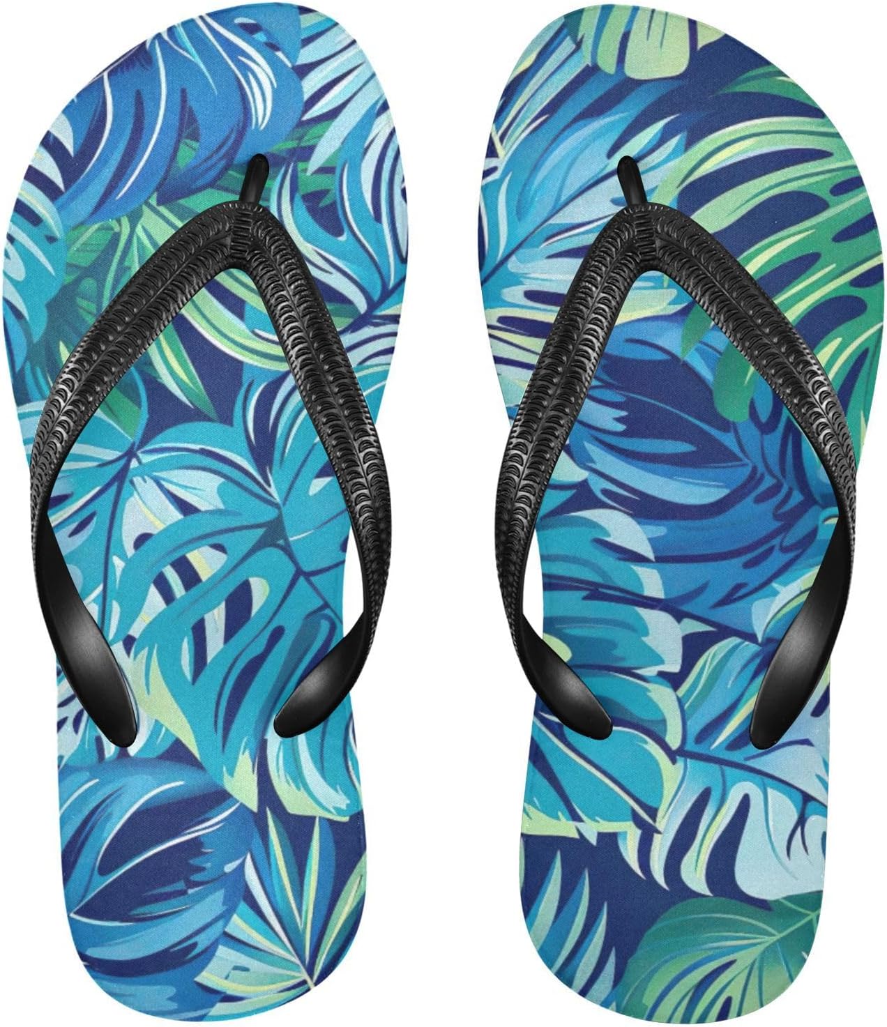 

Женские и мужские пляжные сандалии-шлепанцы Tropical Palm Flip Flop для лета, для душа Kfbe, Leaves