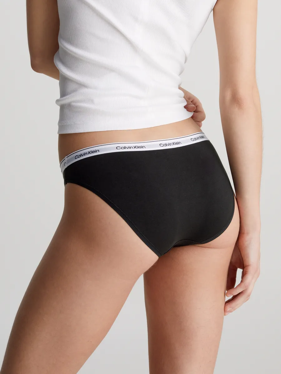 Трусики бикини Calvin Klein Underwear "BIKINI (LOW-RISE)", с логотипом на поясе, черный — фото 2
