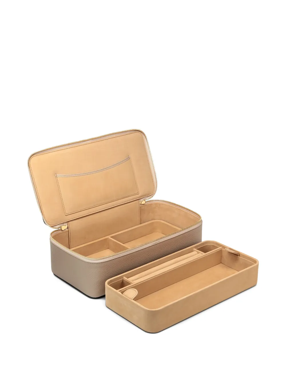 

Ювелирный футляр Panama на молнии Smythson, нейтральный