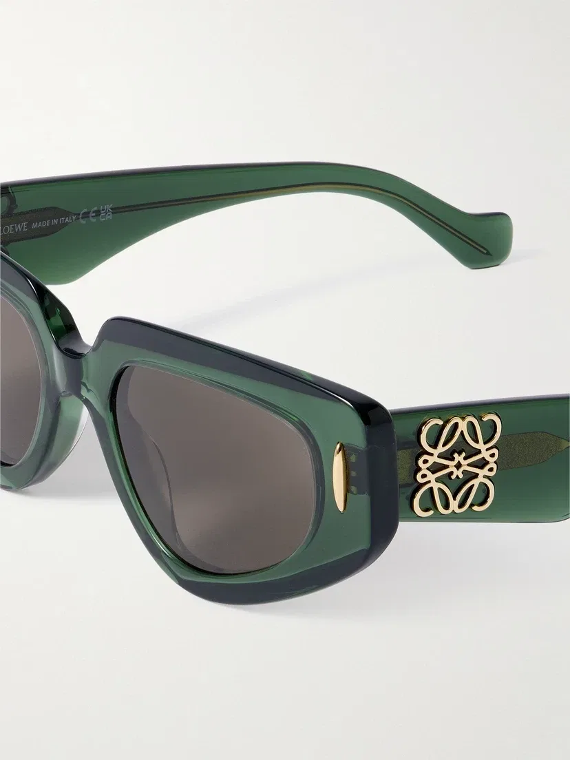 Солнцезащитные очки-кошачий глаз Anagram из ацетата LOEWE EYEWEAR, бирюзовый — фото 4