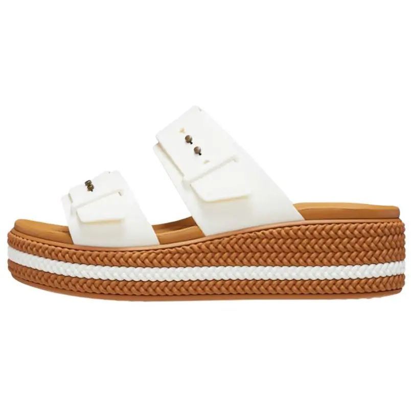 Crocs Тапочки-слайды Brooklyn, устойчивые к истиранию, белые, женские