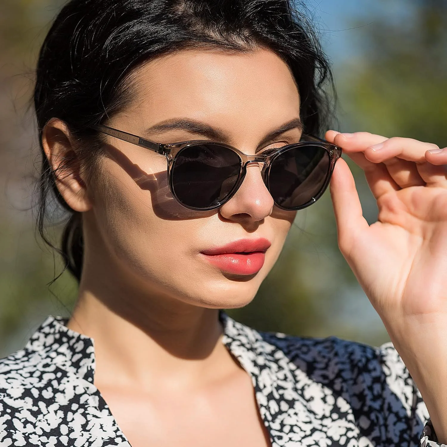 

YEIN Набор из 3 овальных солнцезащитных очков для женщин и мужчин в стиле ретро, ​​модные линзы 3 цветов (включая очки для защиты от синего света), Muse_clear Grey