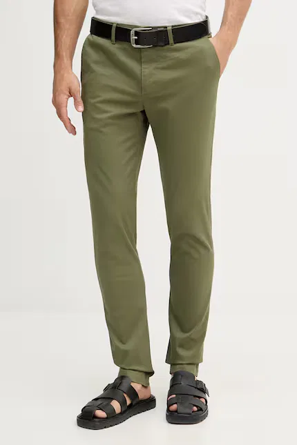 Брюки чинос из эластичного хлопка slim fit Tommy Hilfiger, зеленый
