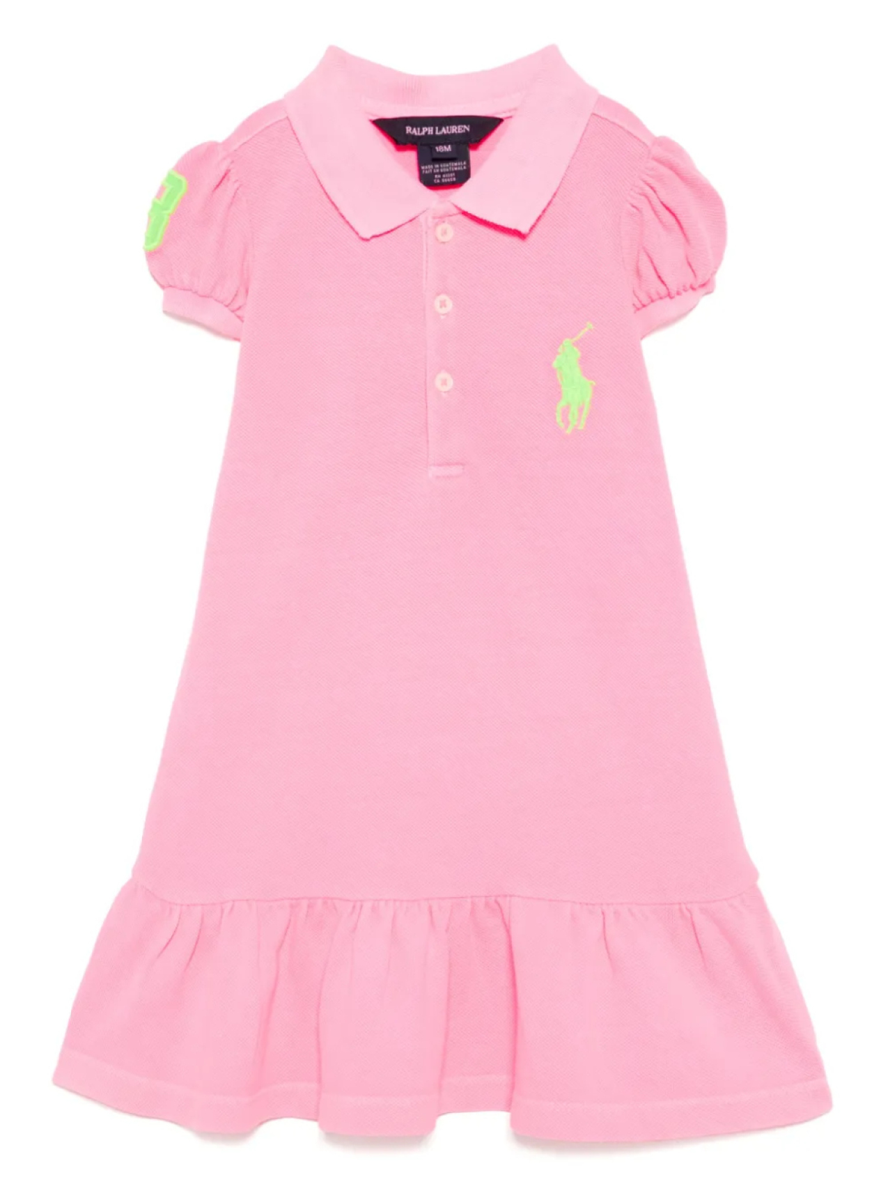 

POLO RALPH LAUREN KIDS платье с вышитым логотипом, розовый