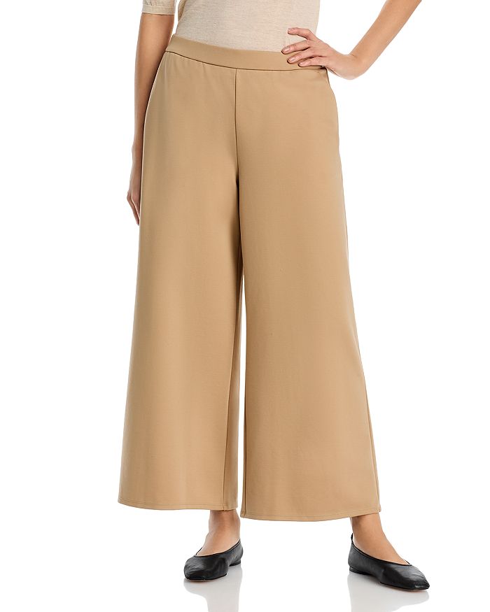 

Широкие брюки-понте до щиколотки Eileen Fisher, коричневый/бежевый