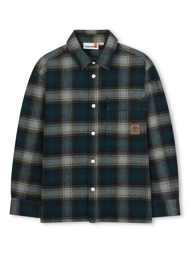 

Детская клетчатая рубашка Timberland, Dark Green