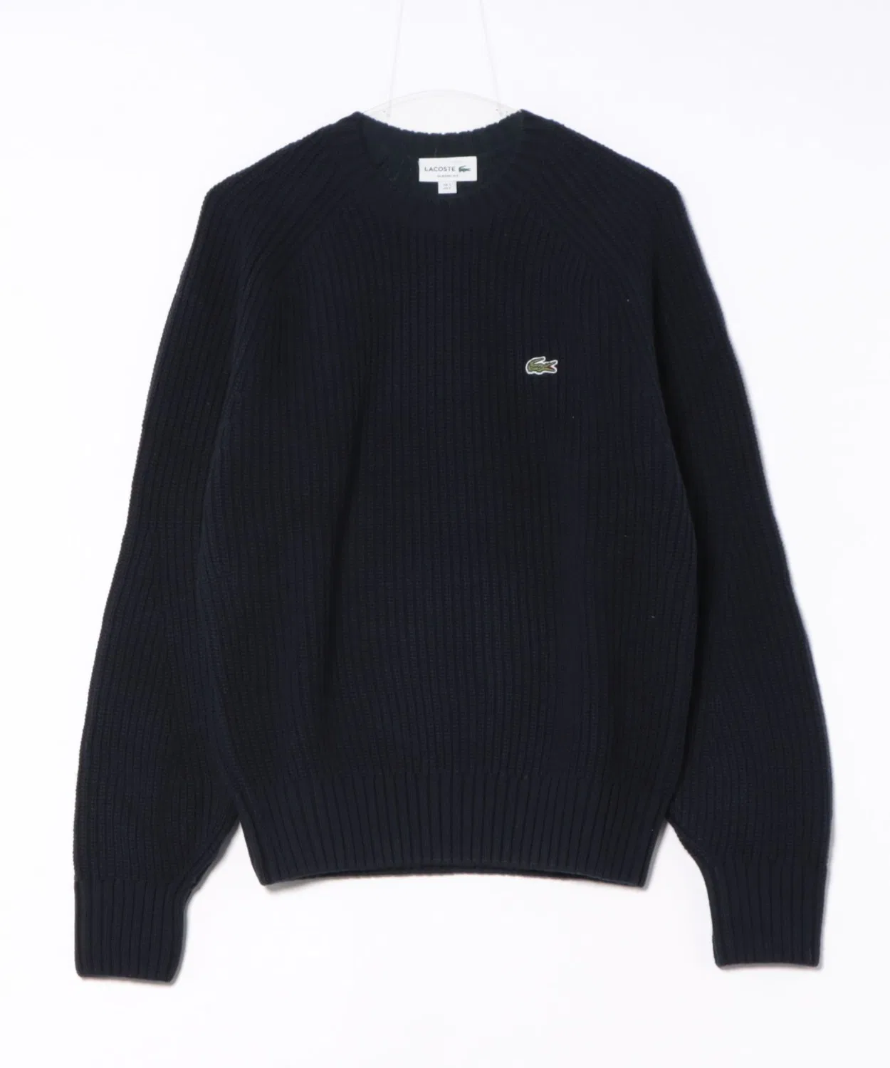 Свитер Lacoste классический из шерсти, тёмно-синий