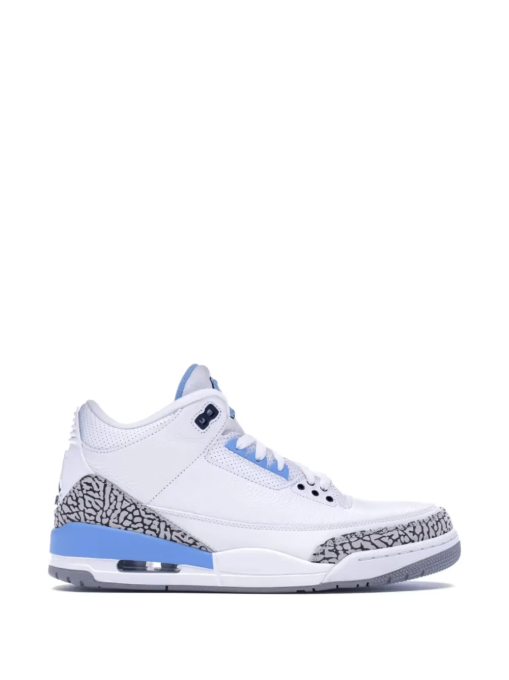 Кроссовки Jordan 3 "unc tarheels pe" с принтованными панелями, белый