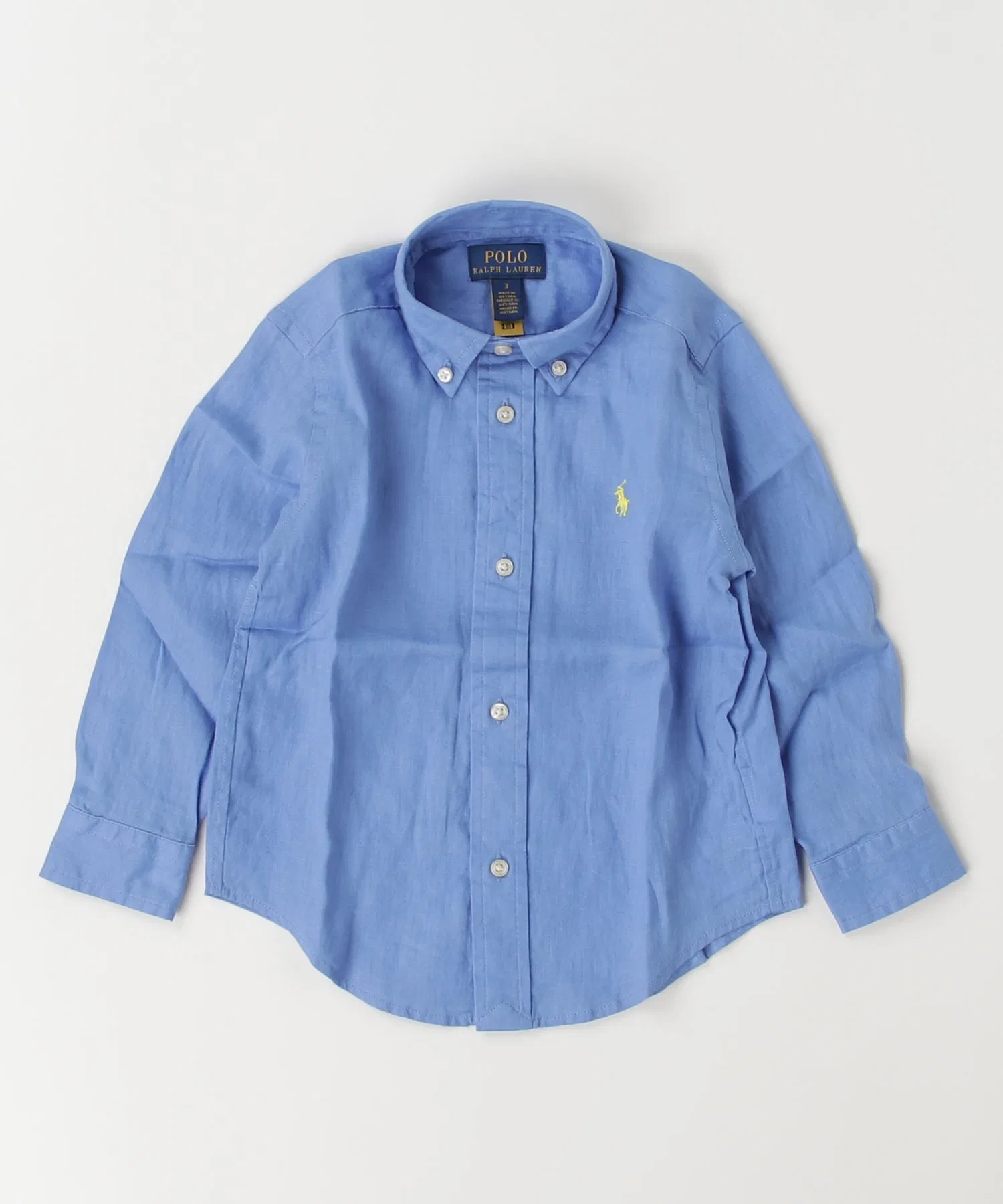 Детская рубашка POLO RALPH LAUREN CHILDRENSWEAR из льна — фото 3
