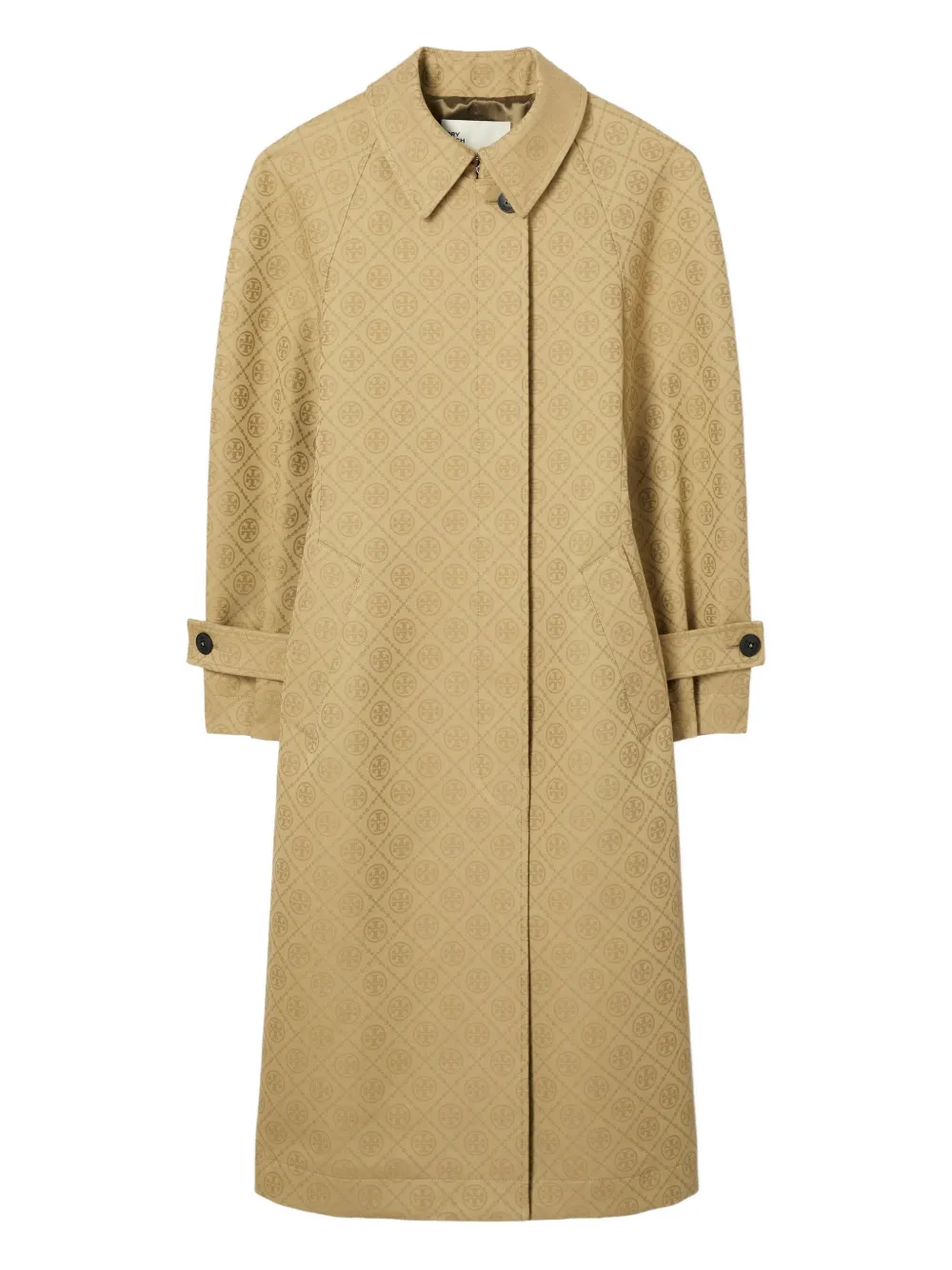 

Жаккардовый тренч с монограммой Tory Burch, коричневый