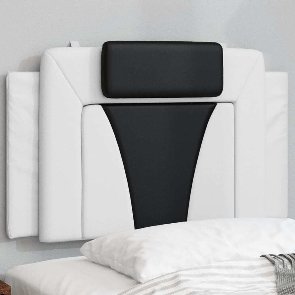 

Подушка на изголовье бело-черная искусственная кожа 80 см DKD HOME DECOR