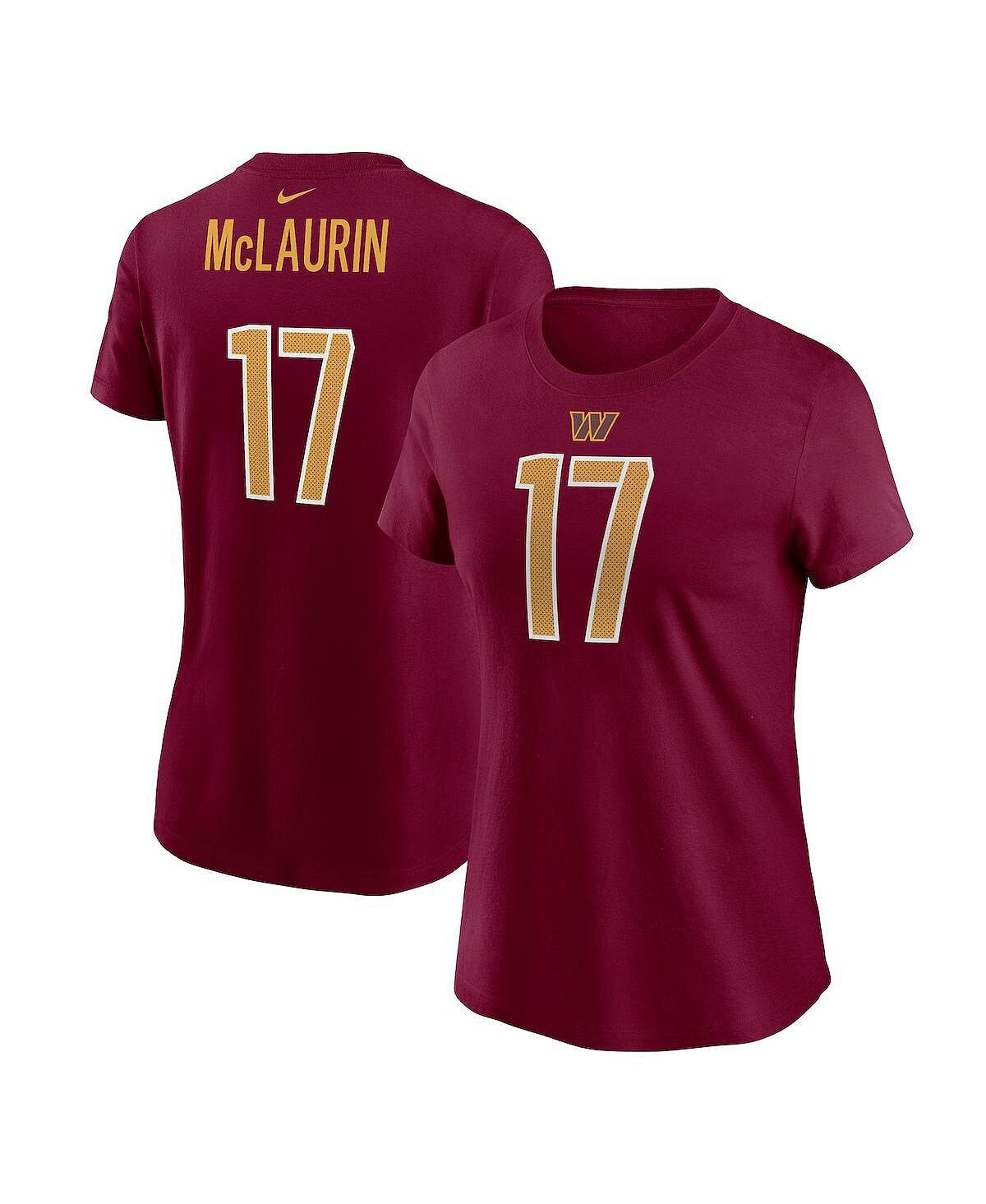 Женская футболка Terry McLaurin Burgundy Washington Commanders с именем и номером игрока Nike