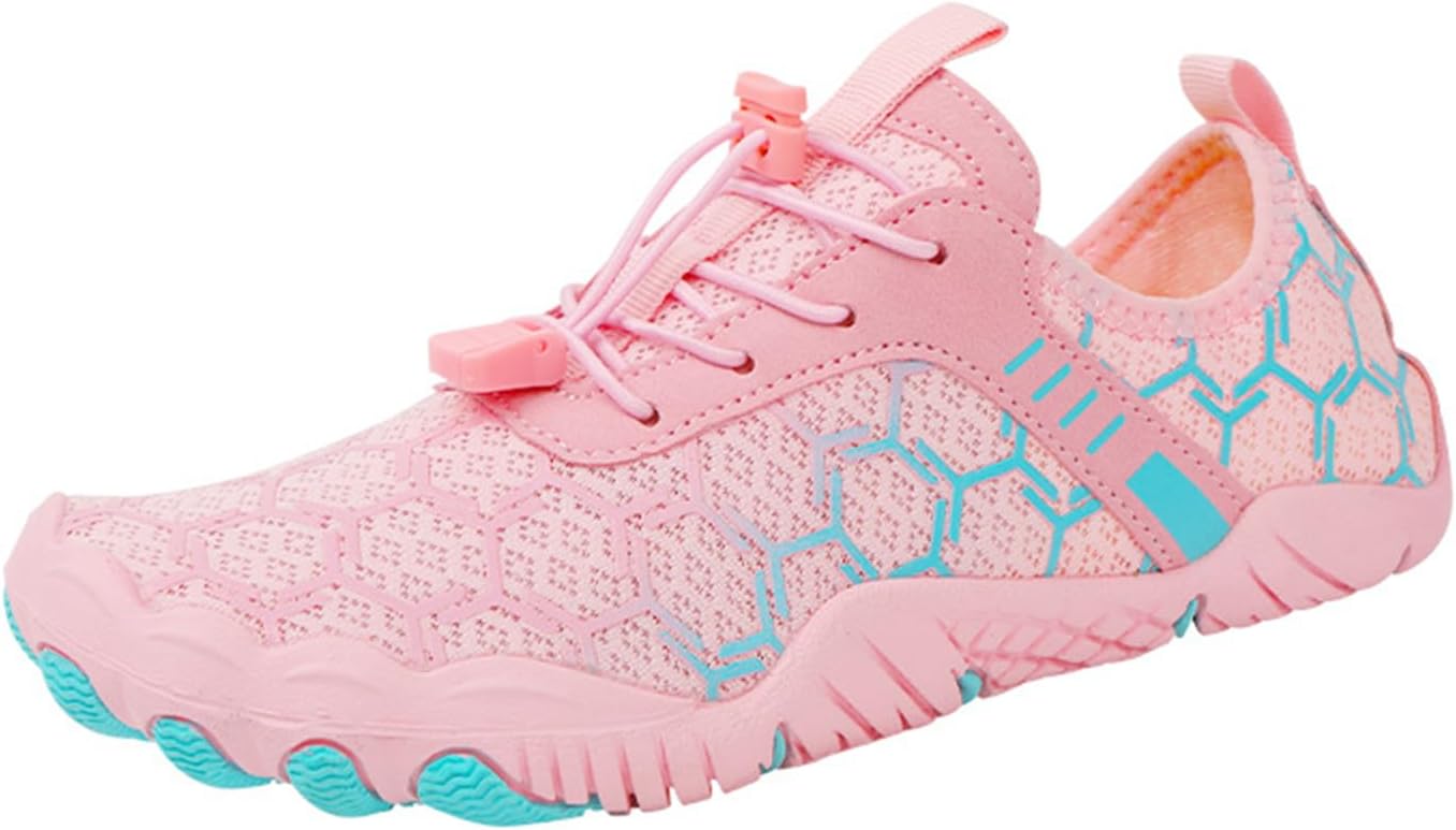 

Женские кроссовки Kubbon Hike Barefoot с широким носком для ходьбы, водонепроницаемые для трейл-раннинга, здоровые, с нескользящей подошвой, унисекс, дышащие, легкие водные обувь, розовый