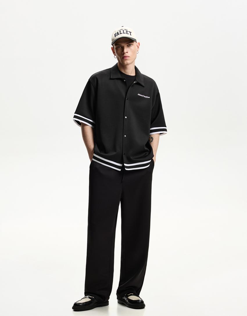 

Брюки-Джоггеры мешковатые Bershka, черный