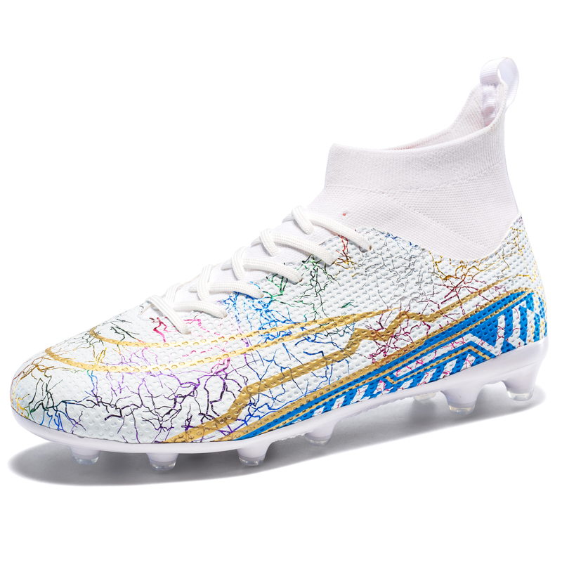 

TFKY Унисекс футбольные бутсы высокие с длинными шипами белые, цвет Long Stud White