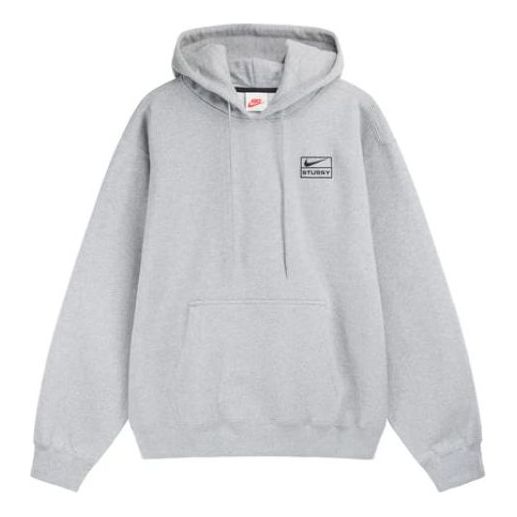 

Толстовка Nike x Stussy Crossover Solid Color Logo Alphabet Embroidered Casual Pullover Asia Edition Unisex Gray, мультиколор