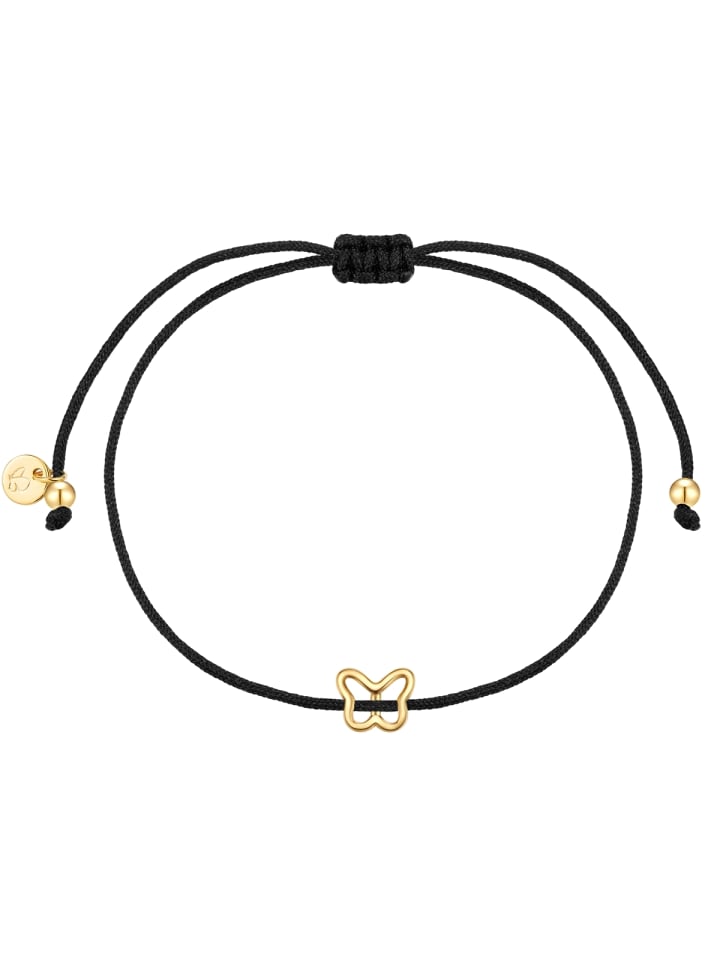 

Glanzstücke München Браслет в виде бабочек из стерлингового серебра с текстильным узором из желтого золота